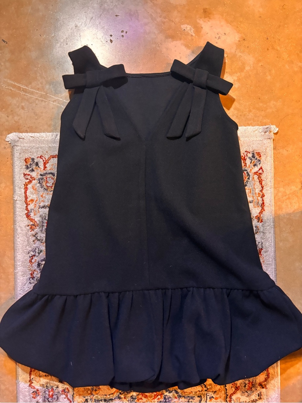 Cider Black Bow-Shoulder Mini Dress